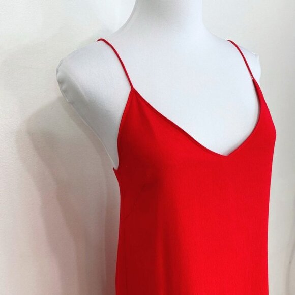 ARITZIA WILFRED FREE FELICITY RED SIDE SLIT STRAPPY SLIP DRESS - XS - Picture 7 of 12